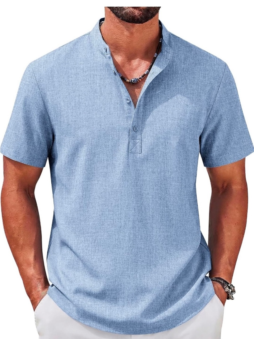 NWT Mens Short Sleeve Henley Size XXL (non-cuffed sleeves)